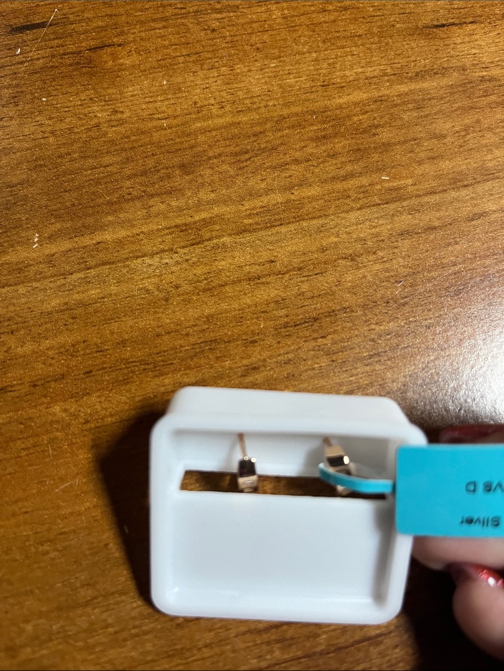 Mini gold over sterling silver moissanite Huggies. - Picture 2 of 3